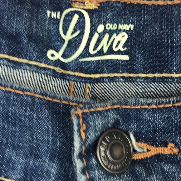 Old Navy The Diva Straight Leg Blue Jeans Women Sz 12 - Picture 3 of 6